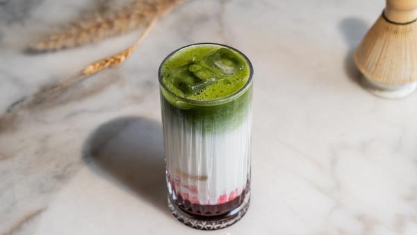 Iced Strawberry Matcha Latte